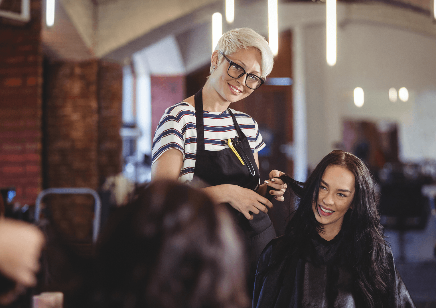 Hair styling stations at Hello Beauty Salon Edinburgh city centre