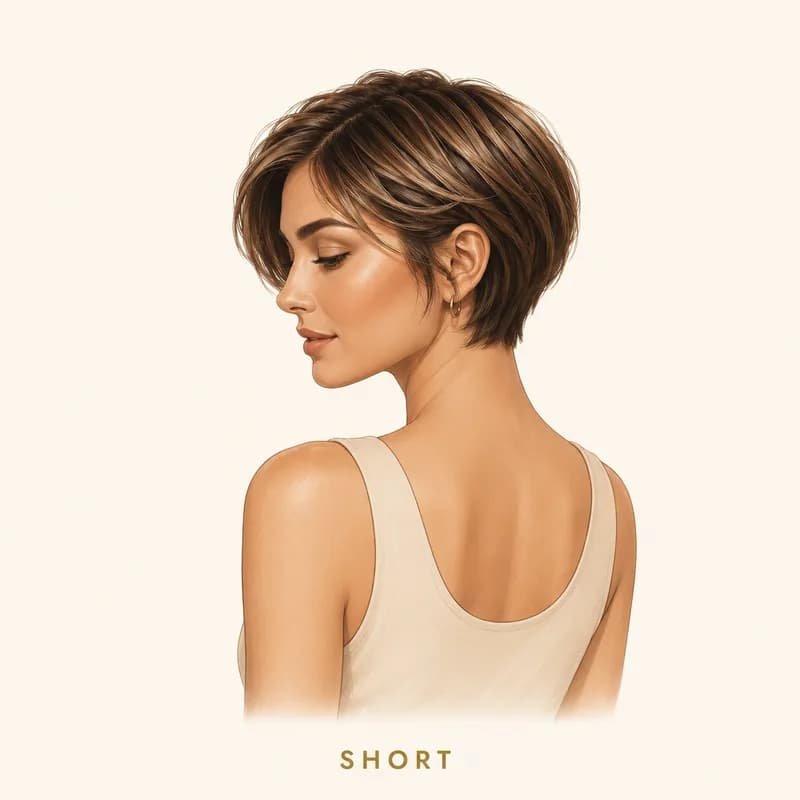 Short hair length example