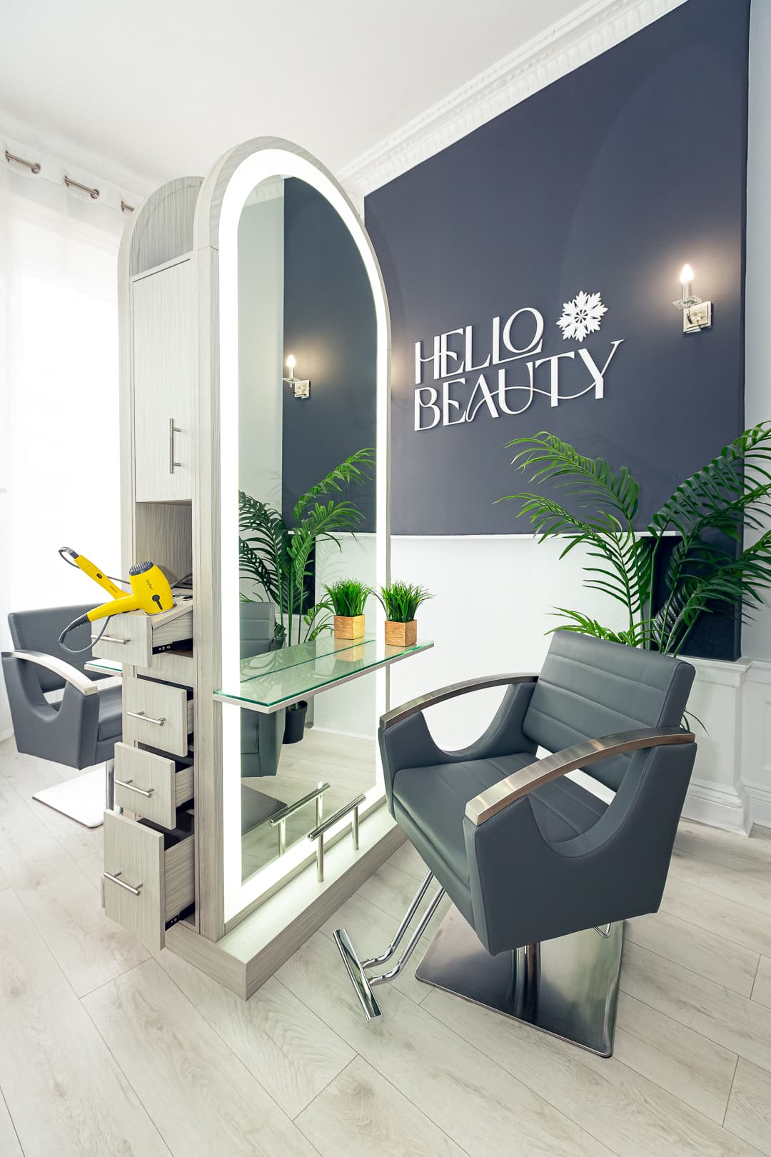 Stylists at work in the Hello Beauty Salon studio