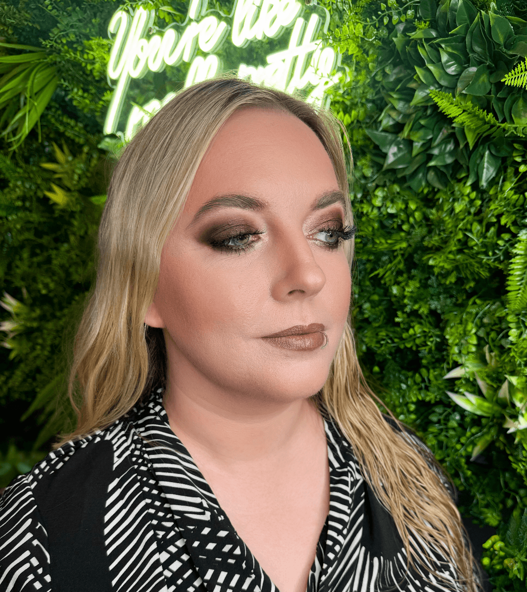 Evening glamour makeup transformation at Hello Beauty Edinburgh