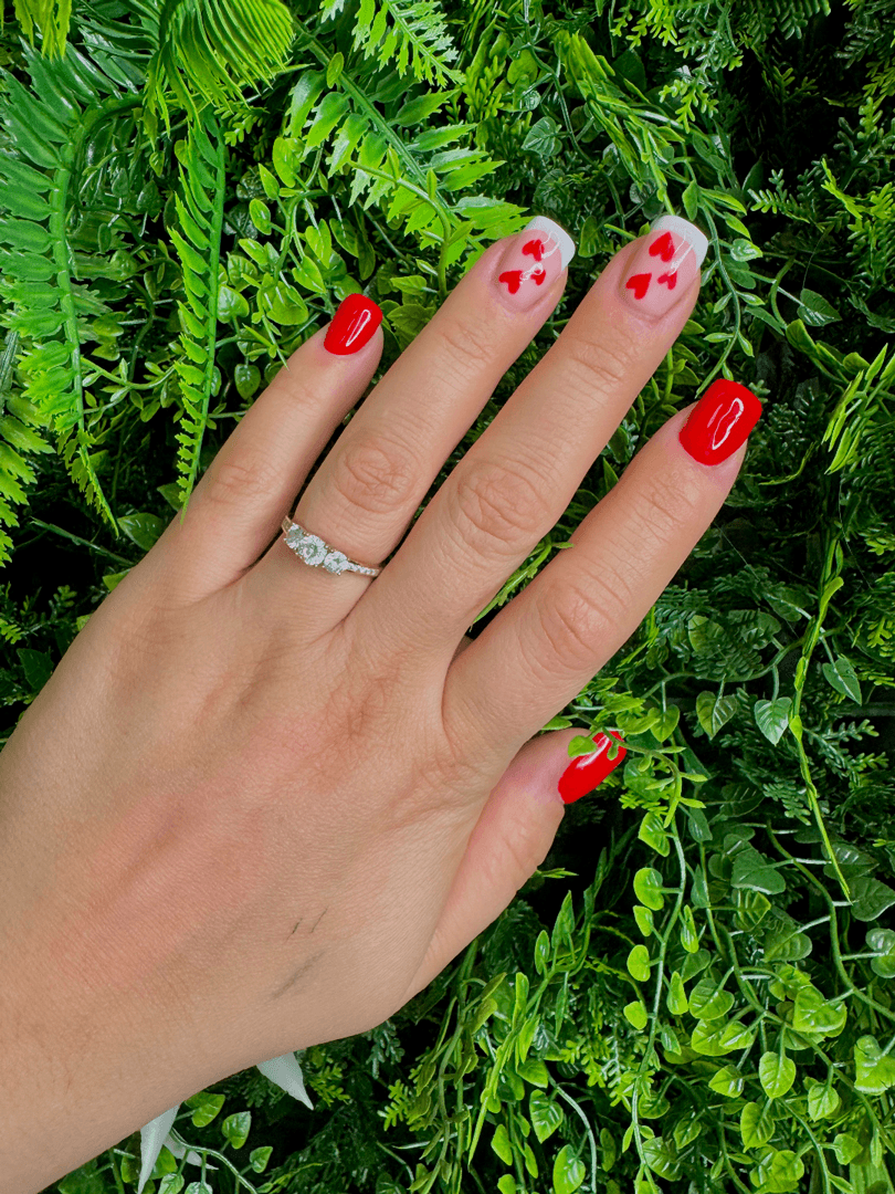 BIAB nail application at Hello Beauty Edinburgh
